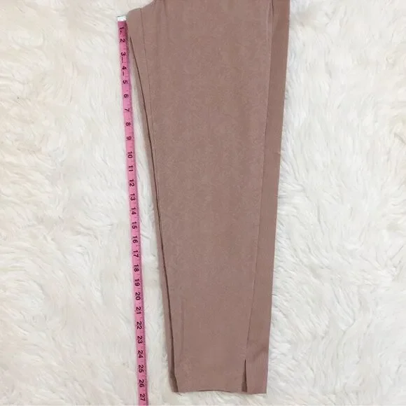 ATHLETA Brooklyn Textured Ankle Pant 982287 in Grain Camo Mocha Latte Size 8 - Picture 11 of 14